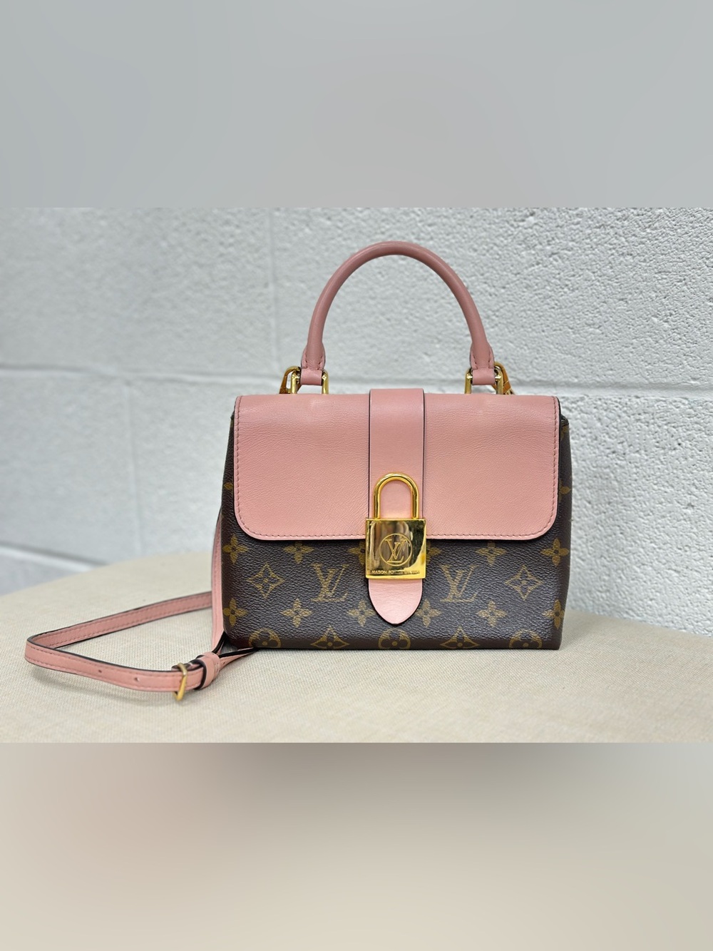 Louis Vuitton Pink Top-Handle Monogram Lock BB